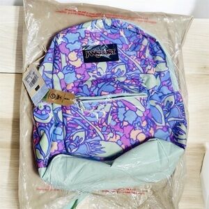 JanSport Cross Town Plus 17" Backpack Fruit Floral NEW